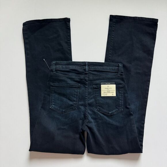 Fidelity Katie High Rise Classic Flare Empress Blue Jeans Size 26 NWT - Picture 4 of 11